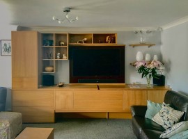 Oak and Rosewood media unit